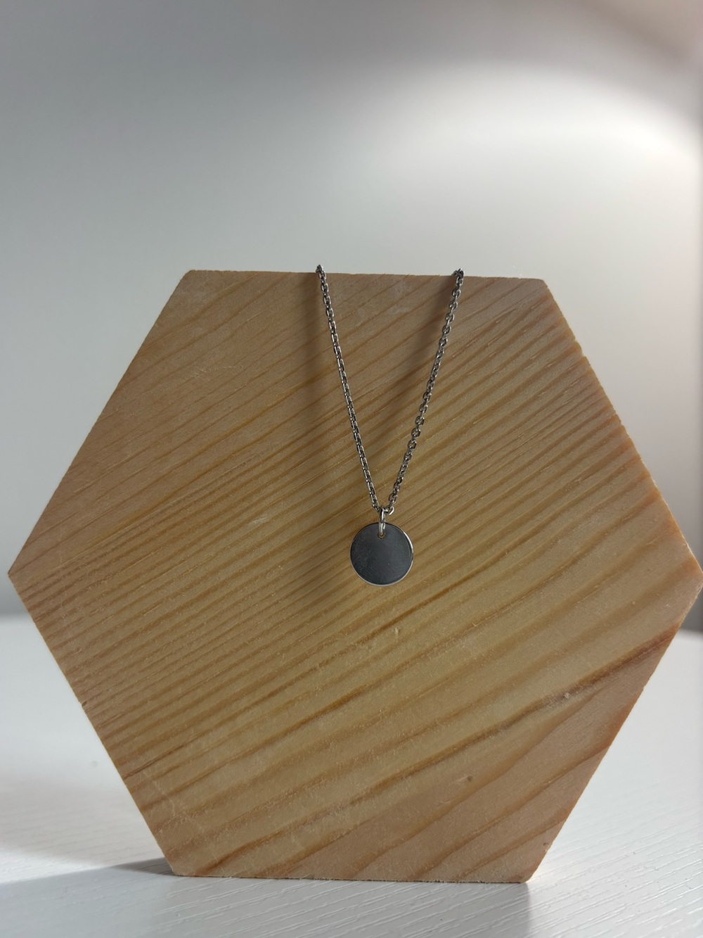 Silver Circle Pendant Necklace